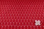 Crimson Ikat Teardrop Buti Handloom Mercerised Cotton Fabric - Image 4