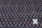 Charcoal Black Indigo Rust Floral Buti Ajrakh Pure Soft Cotton HandCrafted Fabric - Image 4