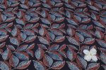Charcoal Black Leaf Jaal Ajrakh Pure Soft Cotton HandCrafted Fabric - Image 4