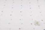 White Green Pink Buti Jamdani HandLoom Soft Cotton Fabric - Image 4