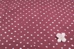 Burgundy Bandhani Tie Dye 100% Pure Soft Cotton Fabric - Image 4