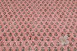 Pink Coral Bouquet Buti Pure Soft Cotton HandBlock Printed Fabric - Image 4