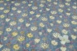 Grey Lotus Jaal Pure Soft Cotton HandBlock Printed Fabric - Image 4