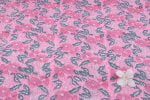 Pink Magenta Bouquet Pure Soft Cotton HandBlock Printed Fabric - Image 4