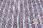 Purple Stripe Pure Soft Cotton HandBlock Printed Fabric - Image 4