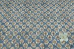 Grey Yellow Buti Pure Soft Cotton HandBlock Printed Fabric - Image 4