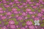 Purple Pink Lotus Jaal Pure Soft Cotton HandBlock Printed Fabric - Image 4