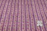 Purple Pink Floral Stripe Pure Soft Cotton HandBlock Printed Fabric - Image 4