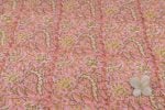 Pink Paisley Pure Soft Cotton HandBlock Printed Fabric - Image 4