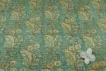 Green Large Jaal Pure Soft Cotton HandBlock Printed Fabric - Image 4