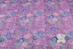 Purple Pink Rose Jaal Pure Soft Cotton HandBlock Printed Fabric - Image 4