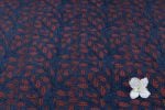 Indigo Blue Rust Leaf Jaal Ajrakh Pure Soft Cotton HandCrafted Fabric - Image 4