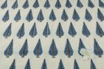 Natural Blue Leaf Buti Ajrakh Pure Soft Cotton HandCrafted Fabric - Image 4