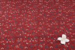 Red Blue Floral Jaal Ajrakh Pure Soft Cotton HandCrafted Fabric - Image 4
