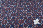 Indigo Blue Rust Medallion Jaal Ajrakh Pure Soft Cotton HandCrafted Fabric - Image 4