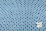 Sky Blue Navy Floral Buti Ajrakh Pure Soft Cotton HandCrafted Fabric - Image 4