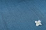 Teal Blue Handloom Flowy Soft Cotton Fabric - Image 4