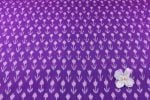 Violet Ikat Arrow Handloom Mercerised Cotton Fabric - Image 4
