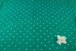 Teal Green Bandhani Tie Dye 100% Pure Soft Cotton Fabric - Image 4