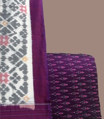 Authentic Hand Tie-Dye Mercerised Ikkat Dupatta and Top