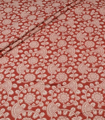 Authentic Bagru Handblock Printed Pure Soft Cotton Fabric