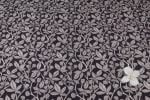Black Floral Jaal Bagru Handblock Printed Fabric - Image 4