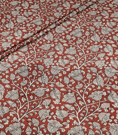 Authentic Bagru Handblock Printed Pure Soft Cotton Fabric