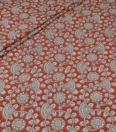 Authentic Bagru Handblock Printed Pure Soft Cotton Fabric
