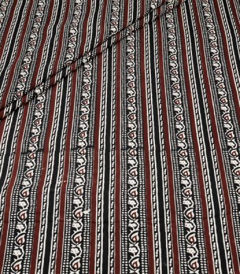 Authentic Bagru Handblock Printed Pure Soft Cotton Fabric