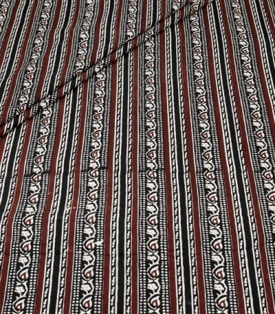Authentic Bagru Handblock Printed Pure Soft Cotton Fabric