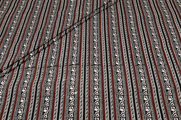 Authentic Bagru Handblock Printed Pure Soft Cotton Fabric