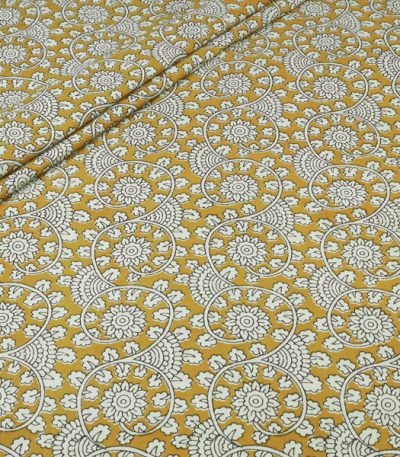 Authentic Bagru Handblock Printed Pure Soft Cotton Fabric