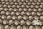 Black Gold Lotus Floral Bagru Handblock Printed Fabric - Image 4
