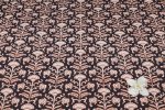 Black Floral Vine Bagru Handblock Printed Fabric - Image 4