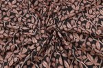 Black Pink Berry Vine Bagru Handblock Printed Fabric - Image 3