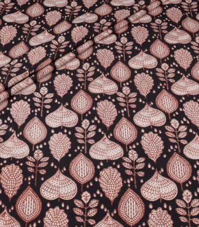 Authentic Bagru Handblock Printed Pure Soft Cotton Fabric