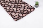 Black Pink Leaf Paisley Bagru Handblock Printed Fabric - Image 2