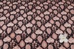 Black Pink Leaf Paisley Bagru Handblock Printed Fabric - Image 4
