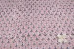 Dusty Pink Paisley Buti Pure Soft Cotton HandBlock Printed Fabric - Image 4