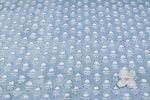 Dusty Blue Floral Buti Pure Soft Cotton HandBlock Printed Fabric - Image 4