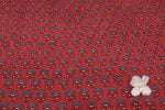 Red Floral Buti Ajrakh Pure Soft Cotton HandCrafted Fabric - Image 4