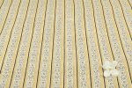 Mustard Floral Stripe Pure Soft Cotton HandBlock Printed Fabric - Image 4