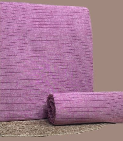 A pink co-ord set in woven handloom stripes cotton