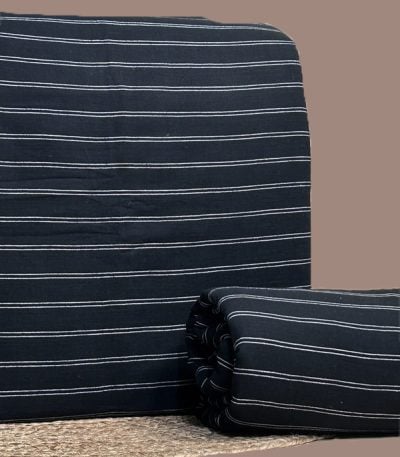 Handwoven black cotton top and bottom