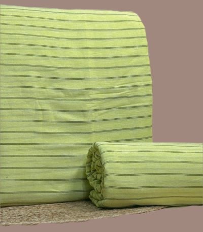 Handwoven lime green cotton top and bottom