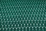Bottle Green Ikat Sprig Handloom Mercerised Cotton Fabric - Image 4