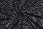 Black Ikat Diamond Handloom Mercerised Cotton Fabric - Image 3