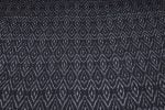 Black Ikat Diamond Handloom Mercerised Cotton Fabric - Image 4
