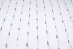 White Ikat Dash Stripe Handloom Mercerised Cotton Fabric - Image 4