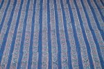 Indigo Diamond Stripe Pure Soft Cotton HandBlock Printed Fabric - Image 4